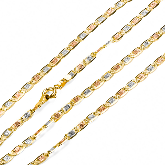 Cadena Escalera 3 oros M 45 I de Joyería Caracas. Confeccionada con delicado oro de 18k, cuenta con garantía de por vida.