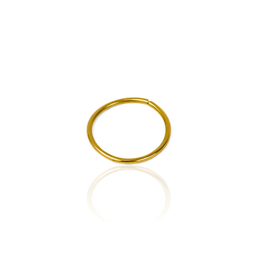 Piercing Aro II, fabricado en oro 18K por Joyería Caracas, cuenta con certificado de calidad y garantía de por vida.