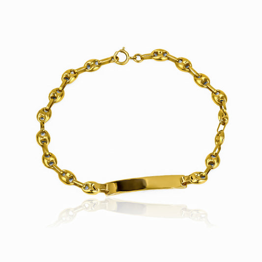 Pulsera Calabrote esclava S, elaborada en Oro 18K por Joyería Caracas. Con su diseño exclusivo y garantía de por vida.