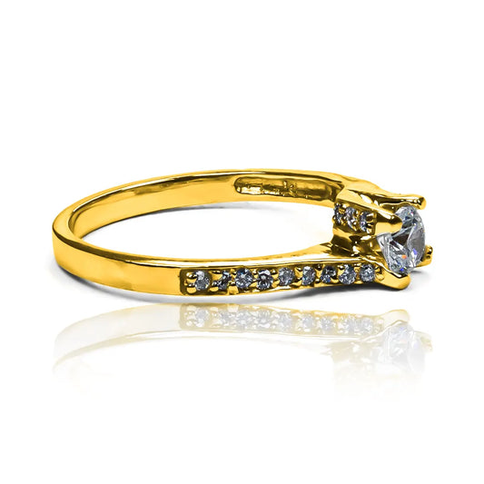 Anillo de compromiso special SM cristal de Joyería Caracas, fabricado en oro 18k, con certificado de calidad y garantía para toda la vida.