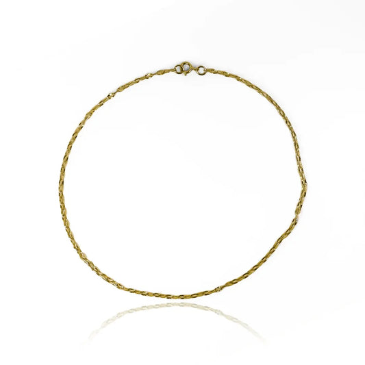 Tobillera Classic Diamantada fabricada en oro 18K por Joyería Caracas. Una pieza que cuenta su certificado de calidad y garantía de por vida.