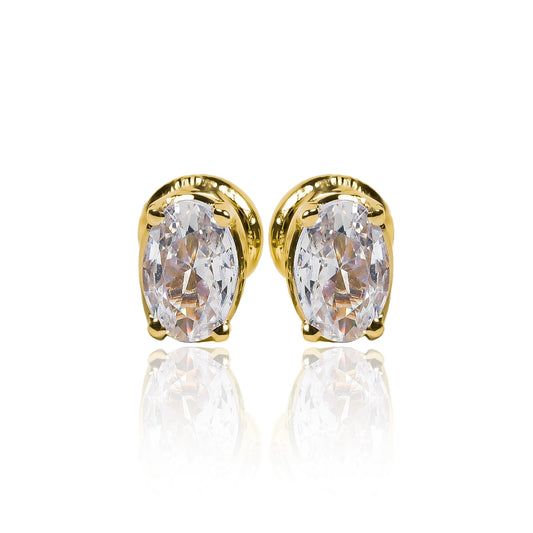 Topitos Silent Spin Ovalado SM, fabricados en oro 18 quilates por Joyería Caracas, cuenta con una garantía para toda la vida, asegurando la calidad y durabilidad de tu compra.