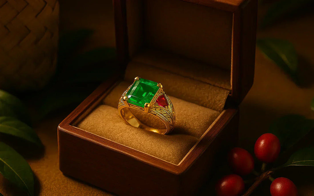 Anillo Con esmeralda natural 100% colombiana