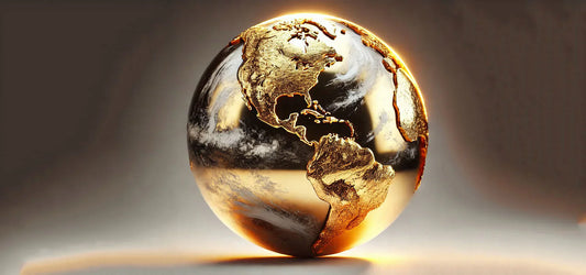Planeta tierra en oro de 18k