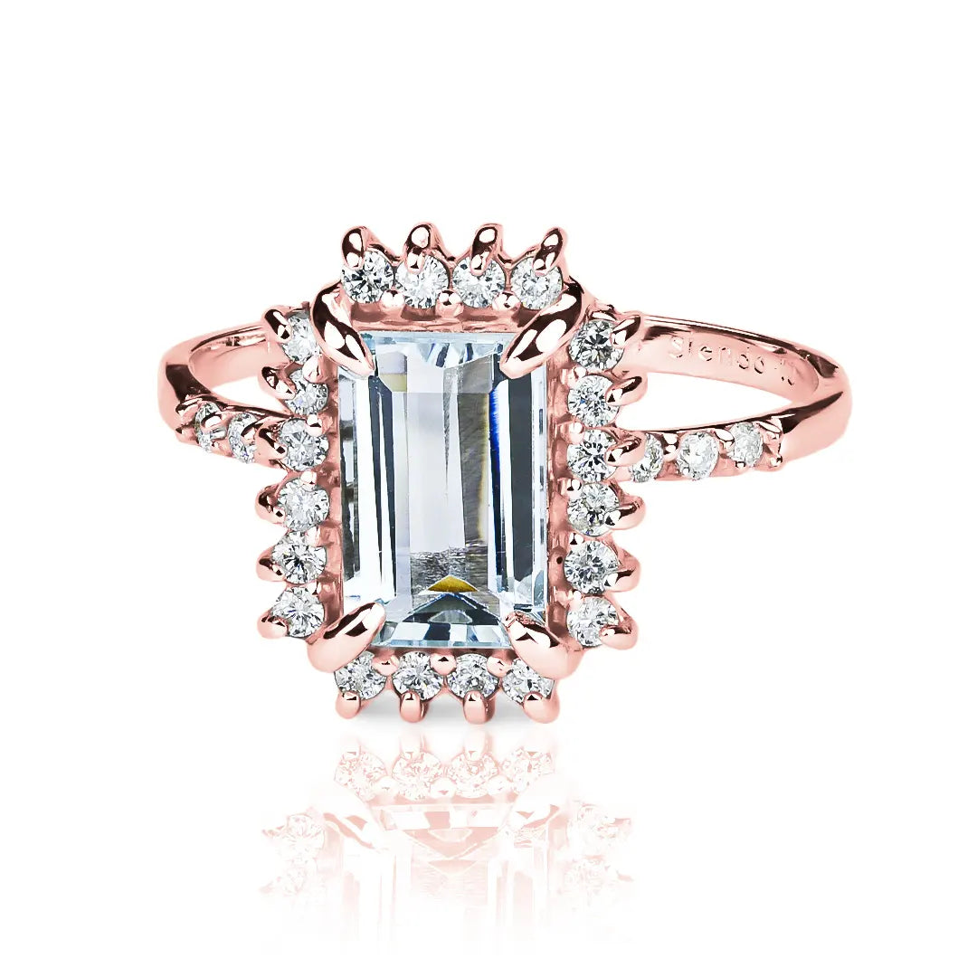 Topaz diamond engagement ring - Main Image