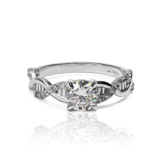 Anillo ADN moissanitas