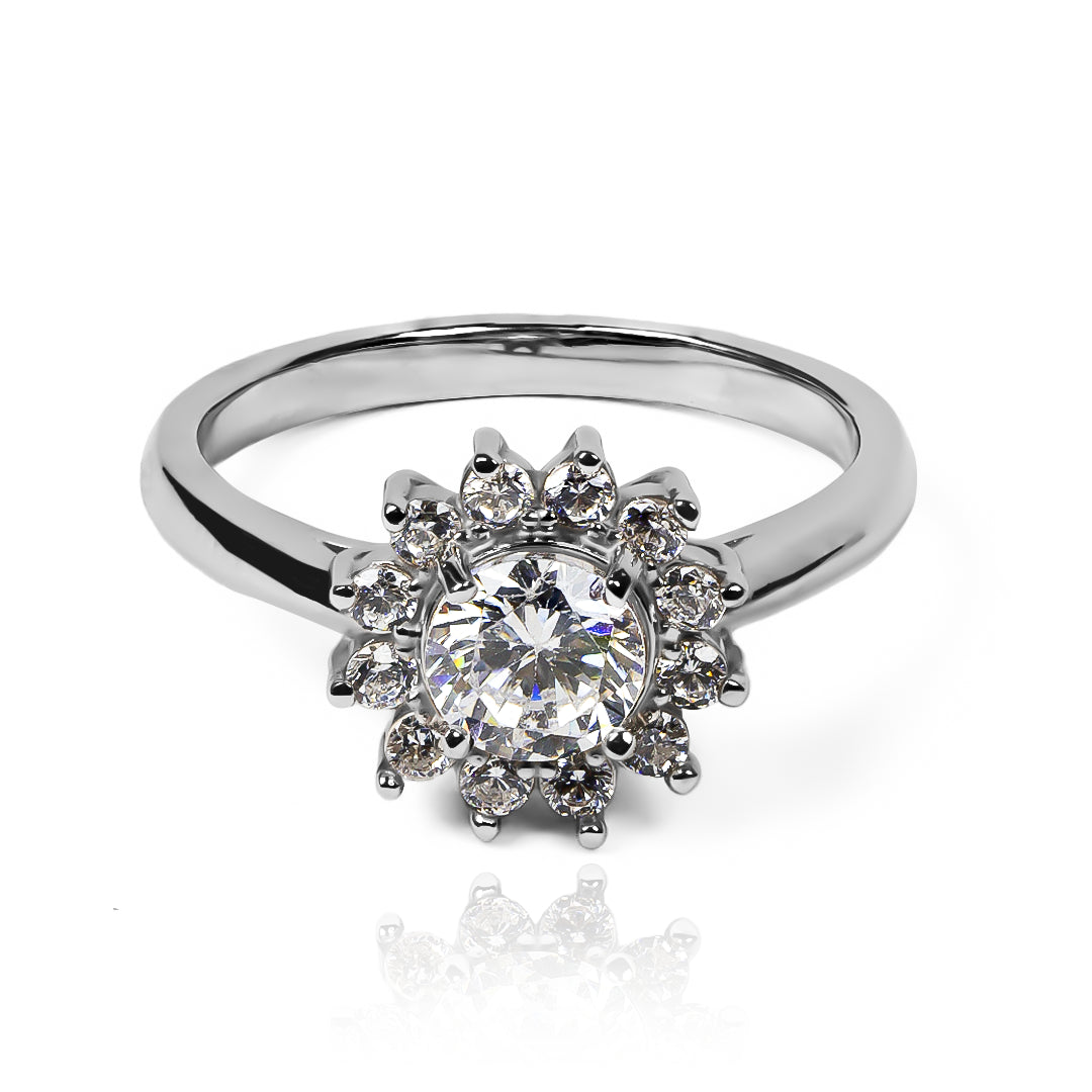 blue flower ring