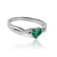 Emerald Heart Engagement Ring