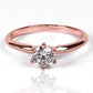 Anillo skinny Moissanite fabricado en oro 18k por Joyería Caracas, cuenta con un certificado de calidad y garantía para toda la vida.