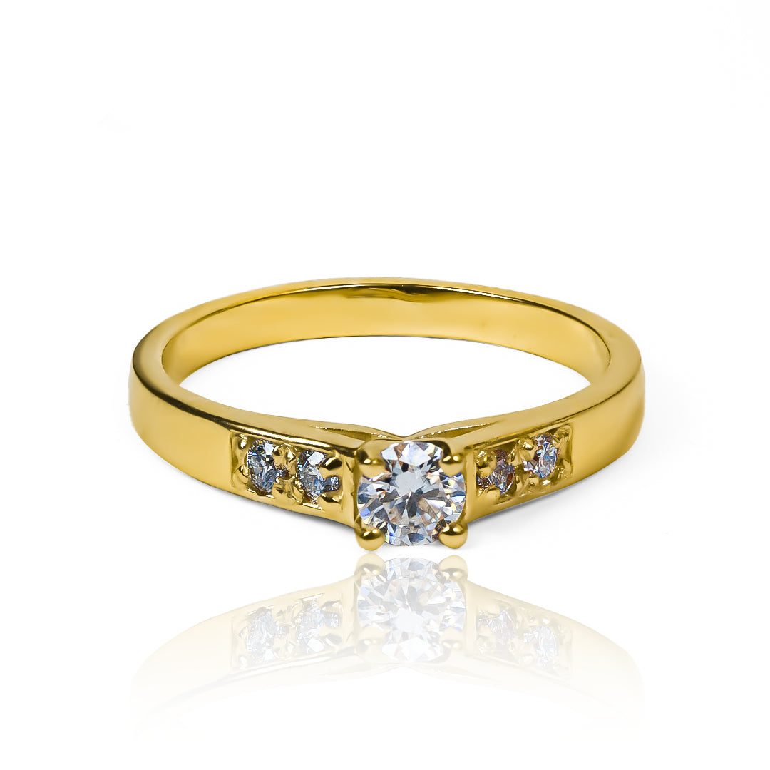 Anillo Cinco estrellas Moissanita 4.0mm