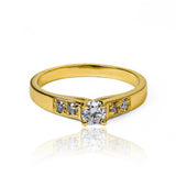 Anillo Cinco estrellas Moissanita 4.0mm