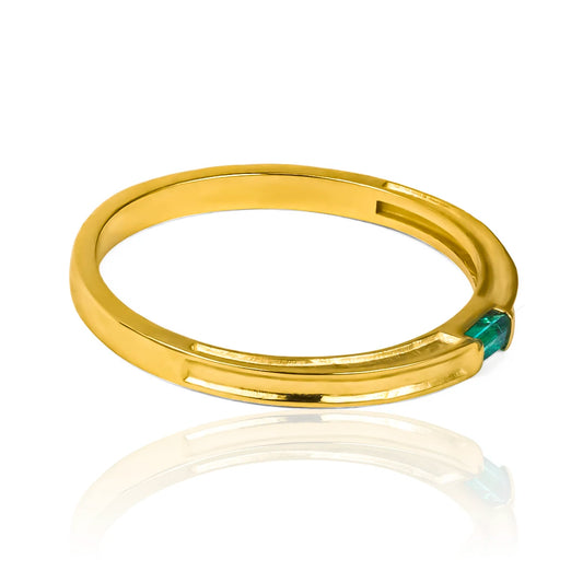 Anillo Rectangulaire I (Emerald), elaboradas en oro 18k por Joyería Caracas, cuenta con certificado de calidad y garantía de por vida.