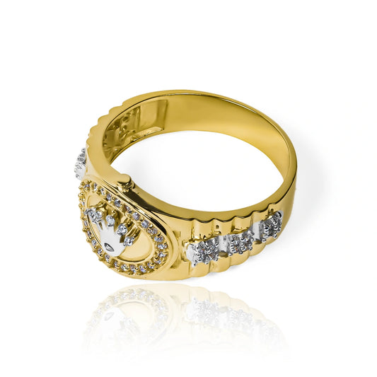 Anillo Corona bicolor