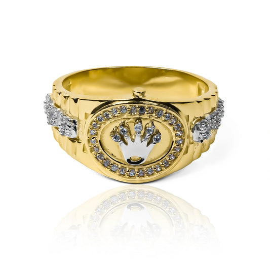 Anillo Corona bicolor