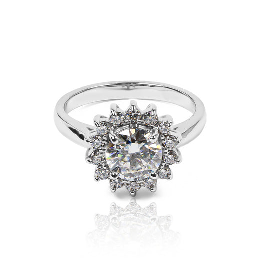 Anillo versalles Queen Moissanita 6.5mm