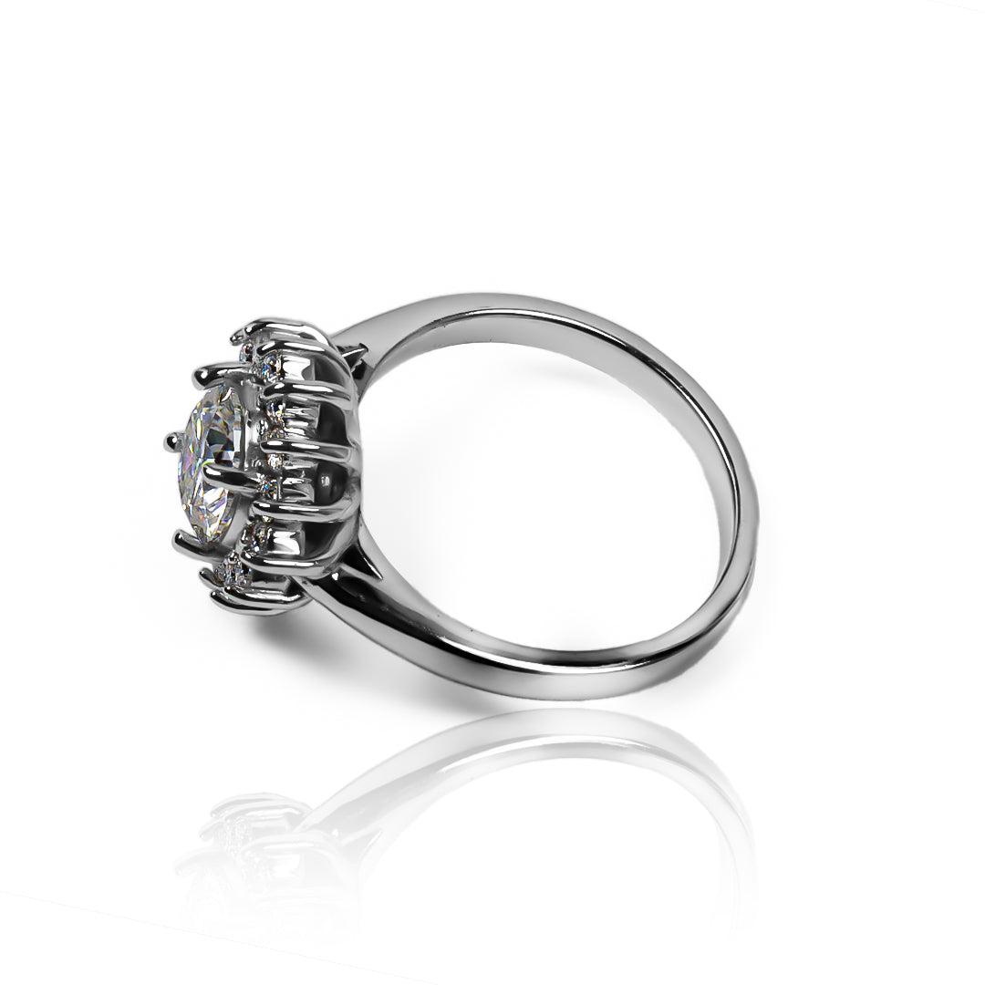 Anillo versalles Queen Moissanita 6.5mm