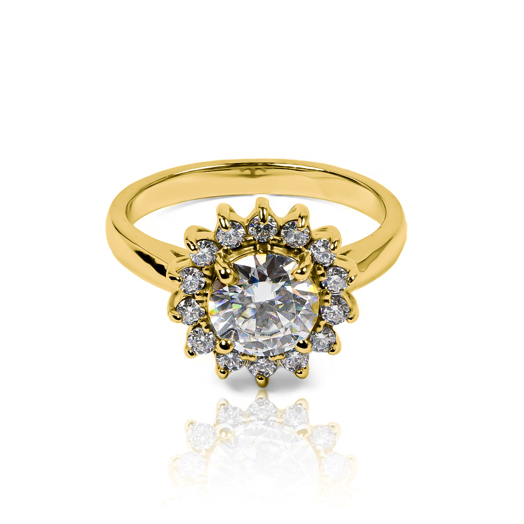 Anillo versalles Queen Moissanita 6.5mm