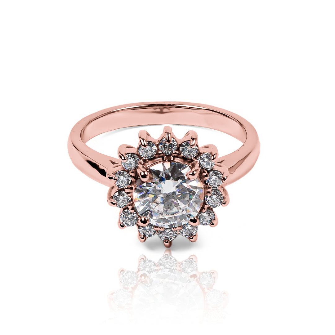Anillo versalles Queen Moissanita 6.5mm