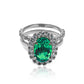 Anillo Double emerald LAB moissanitas
