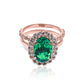 Anillo Double emerald LAB moissanitas