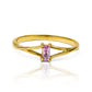 Anillo de compromiso baguette S de oro de 18k, confeccionado por Joyería Caracas, cuenta con garantía de por vida. 