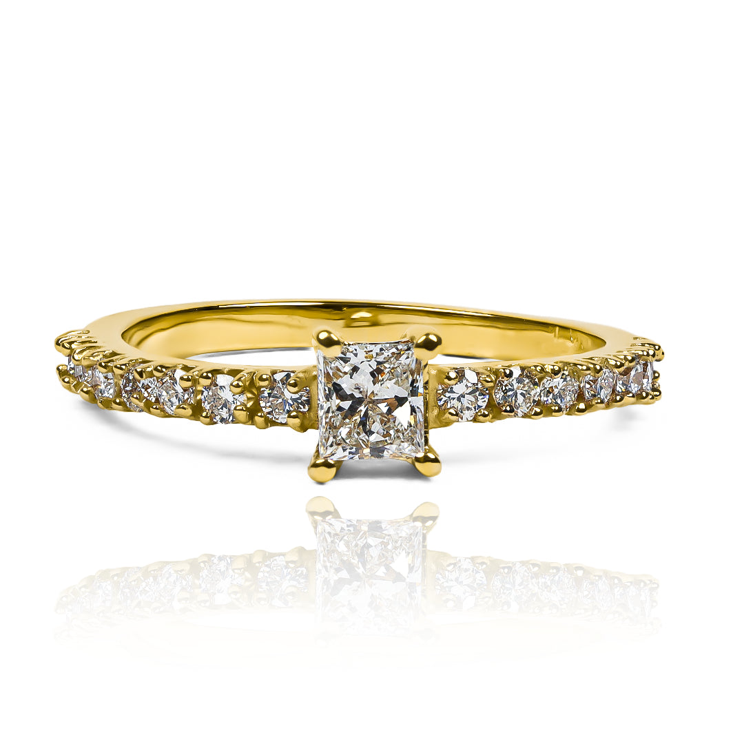 Passion topaz engagement ring