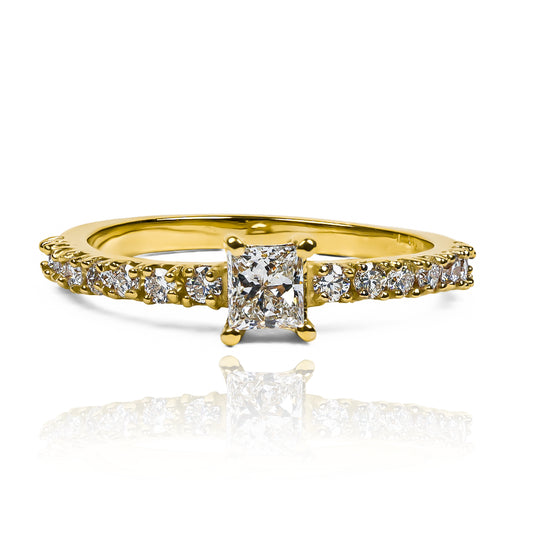 Passion topaz engagement ring