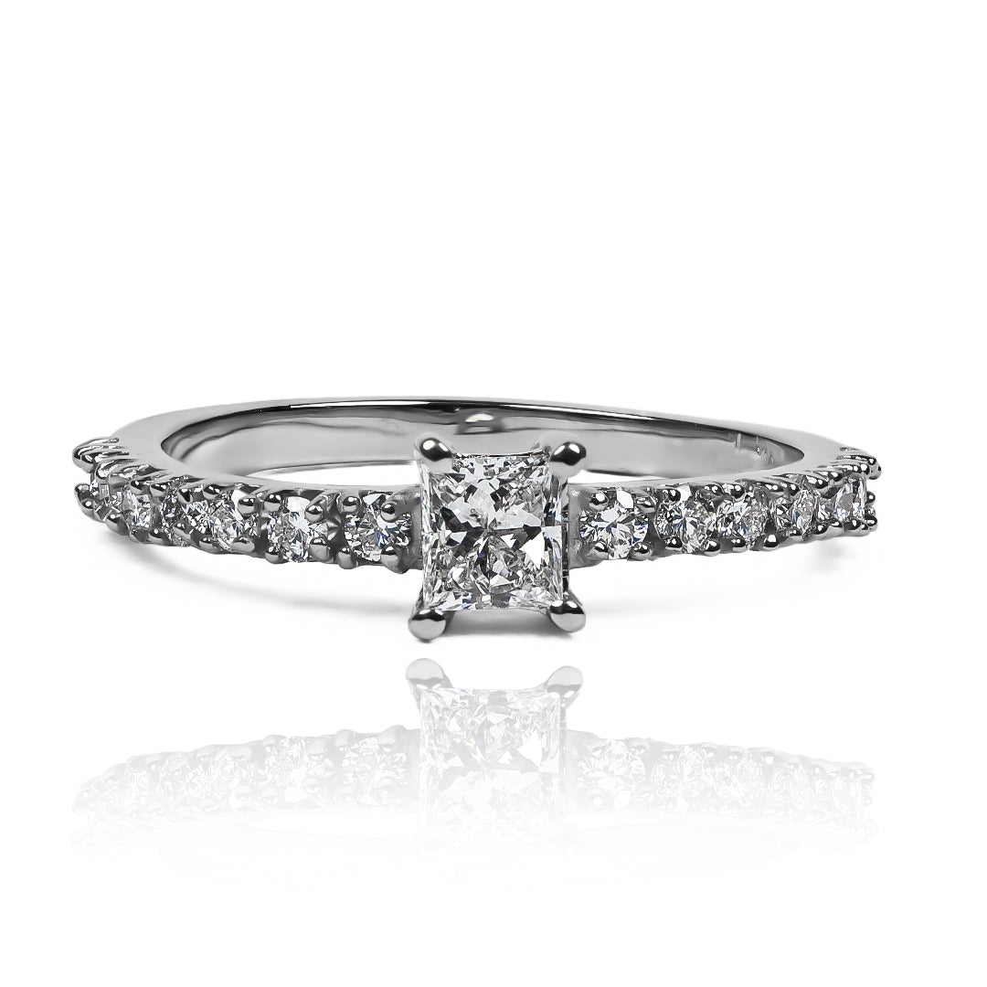 Passion topaz engagement ring