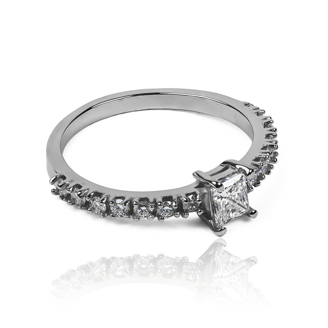 Passion topaz engagement ring