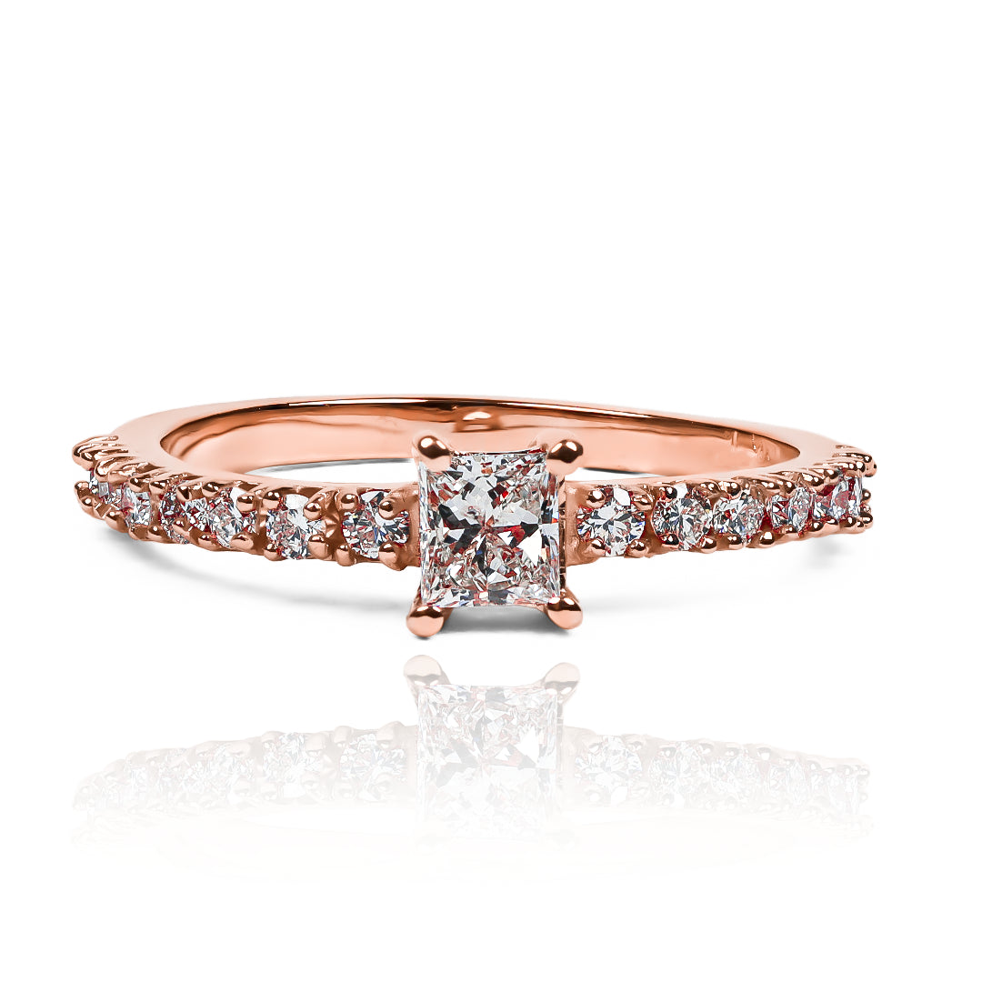 Passion topaz engagement ring