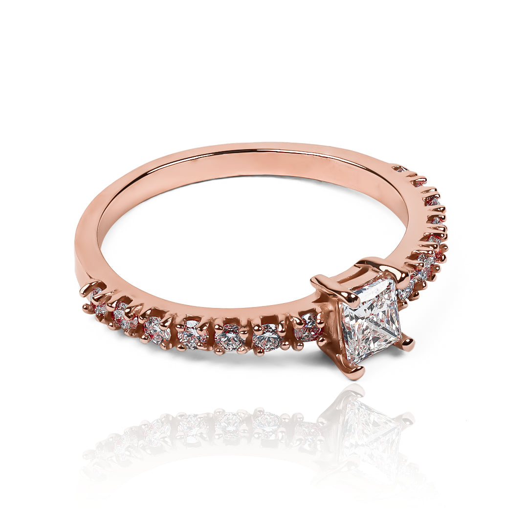 Passion topaz engagement ring