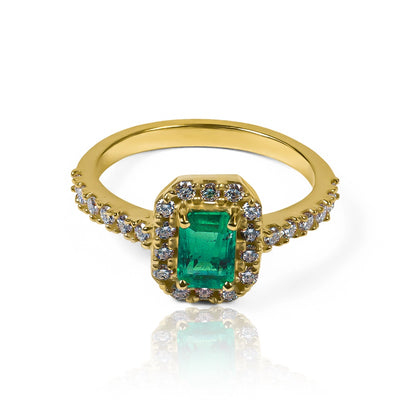 Anillo emerald classic moissanita (pieza única)