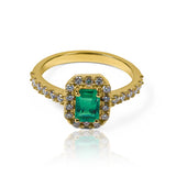Anillo emerald classic moissanita (pieza única)