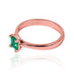 Anillo de compromiso Emerald Box, elaborado en oro de 18k por Joyería Caracas, cuenta con certificado de calidad y garantía de por vida.