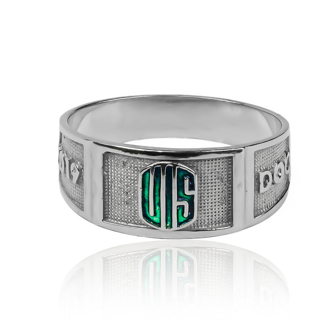 Hombre Oro Blanco Anillo De Graduacion Para Hombre Anillo De Grado