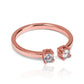 Anillo doble cristal de Joyería Caracas. Hecho con oro 18k de la más alta calidad, su diseño único y sofisticado es una garantía para toda la vida.