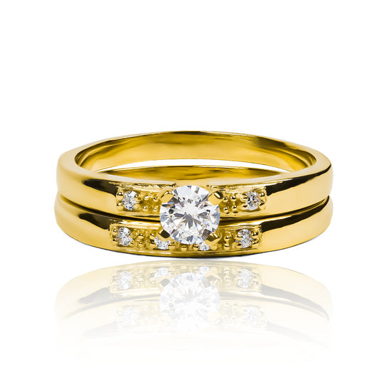 Duo fancy engagement ring