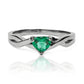 Emerald Heart Engagement Ring