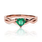 Emerald Heart Engagement Ring
