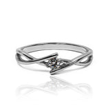 Anillo Crossed Infinity Lab Diamond