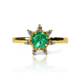 Anillo flower - Emerald