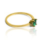 Grape inspiration emerald engagement ring
