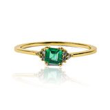 Grape inspiration emerald engagement ring