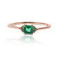 Grape inspiration emerald engagement ring