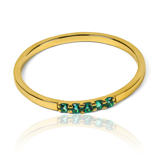 Anillo small five fabricado por Joyería Caracas en oro 18k, el cual cuenta con un certificado de calidad y garantía de por vida.