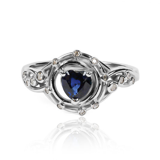 Anillo Octopus - sapphire & diamonds