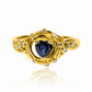Thorned heart ring - emerald