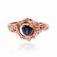 Thorned heart ring - emerald