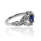 Thorned heart ring - emerald