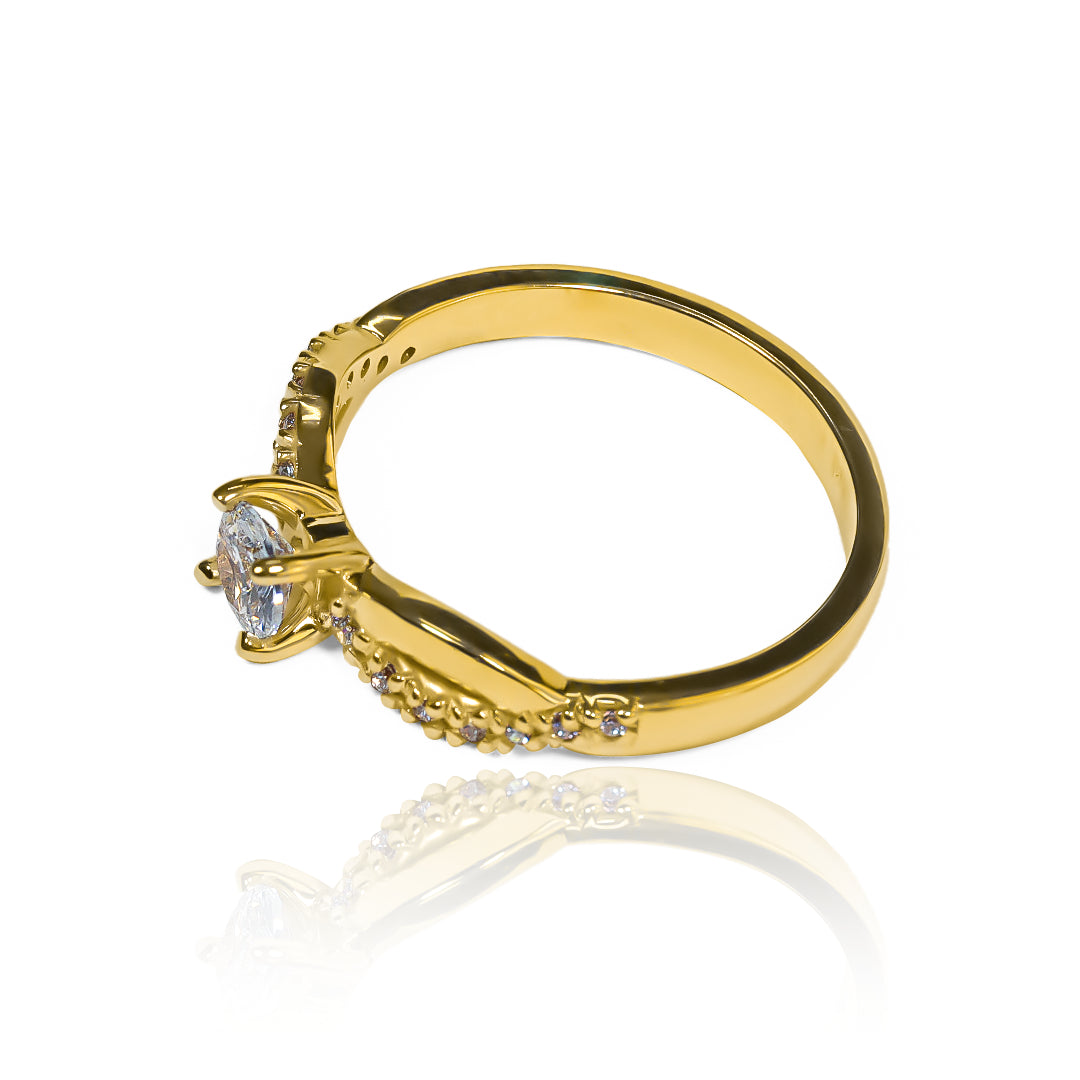 Twisted engagement ring